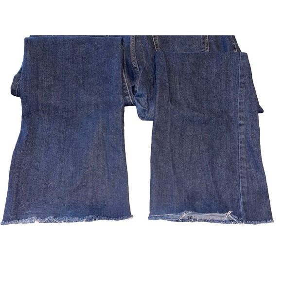 Eddie Bauer Jeans Size 14 Womens Curvy Bootcut Distressed Stretch Blue Denim - Picture 15 of 15